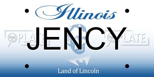 JENCY Illinois License Plate