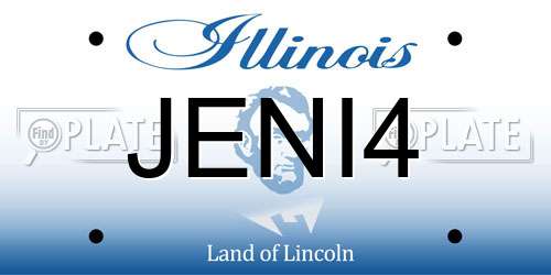 JENI4 Illinois License Plate