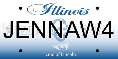 JENNAW4 Illinois License Plate