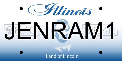 JENRAM1 Illinois License Plate