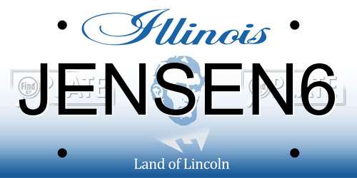 JENSEN6 Illinois License Plate