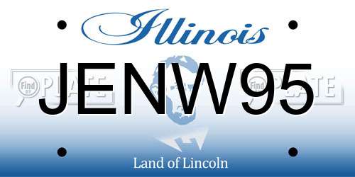 JENW95 Illinois License Plate