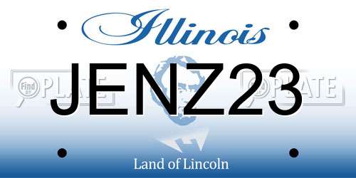 JENZ23 Illinois License Plate