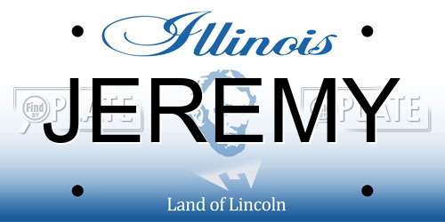 JEREMY Illinois License Plate