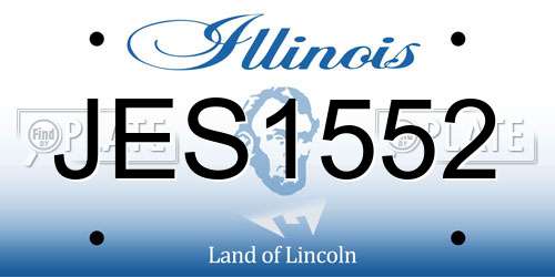 JES1552 Illinois License Plate