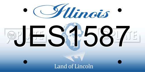 JES1587 Illinois License Plate