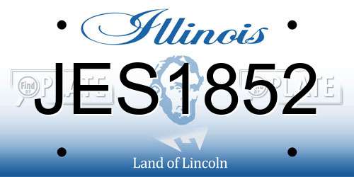 JES1852 Illinois License Plate