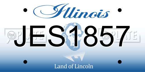 JES1857 Illinois License Plate