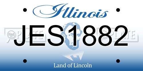 JES1882 Illinois License Plate