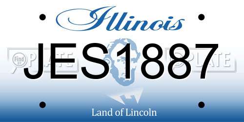 JES1887 Illinois License Plate