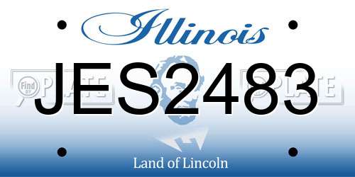 JES2483 Illinois License Plate