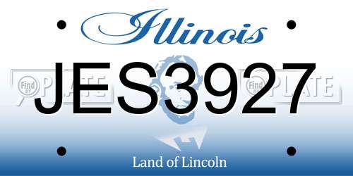 JES3927 Illinois License Plate