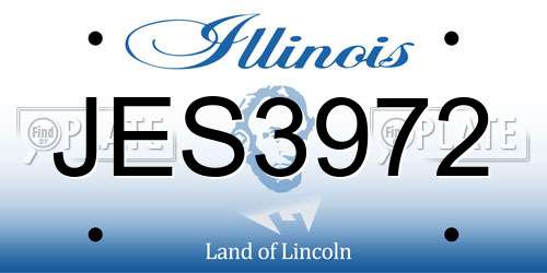 JES3972 Illinois License Plate