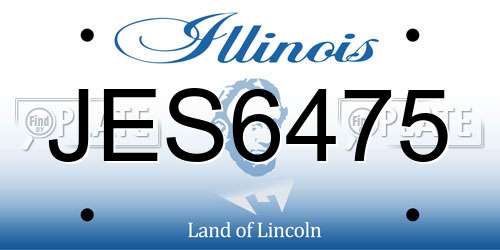 JES6475 Illinois License Plate