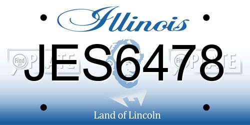 JES6478 Illinois License Plate