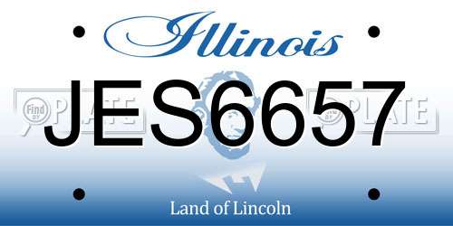 JES6657 Illinois License Plate