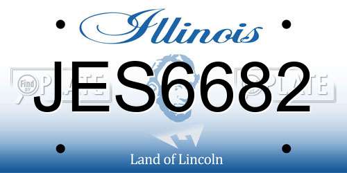 JES6682 Illinois License Plate