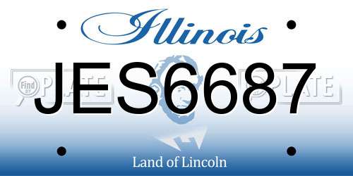 JES6687 Illinois License Plate