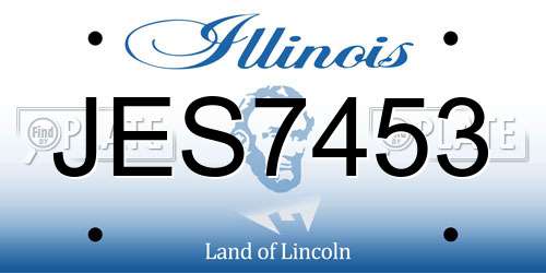JES7453 Illinois License Plate