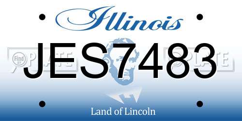 JES7483 Illinois License Plate