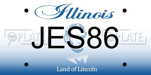 JES86 Illinois License Plate