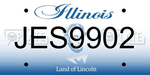 JES9902 Illinois License Plate