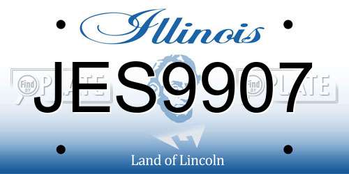 JES9907 Illinois License Plate
