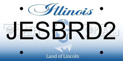 JESBRD2 Illinois License Plate
