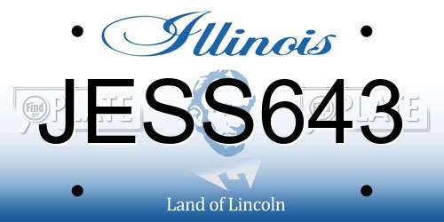 JESS643 Illinois License Plate