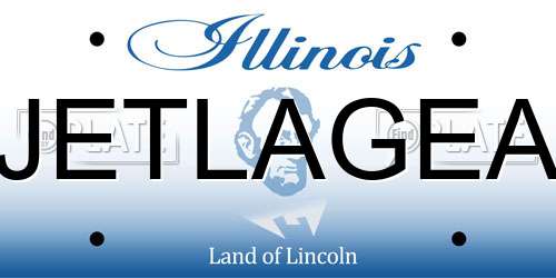 JETLAGEA Illinois License Plate