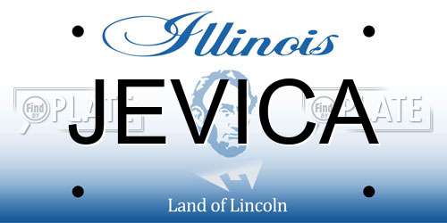 JEVICA Illinois License Plate