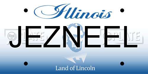 JEZNEEL Illinois License Plate
