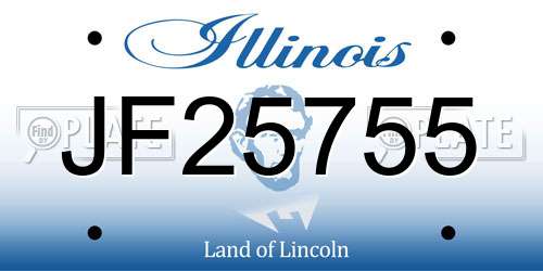 JF25755 Illinois License Plate