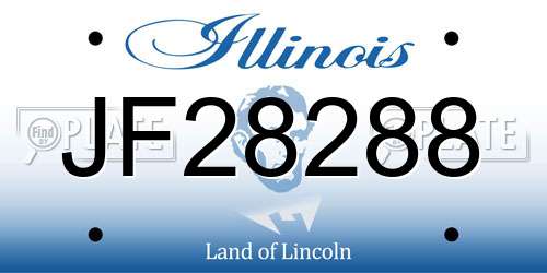 JF28288 Illinois License Plate