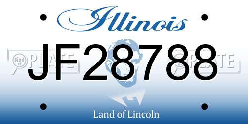 JF28788 Illinois License Plate