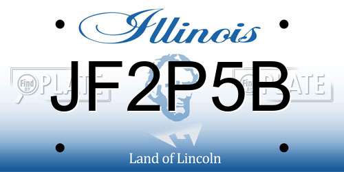 JF2P5B Illinois License Plate