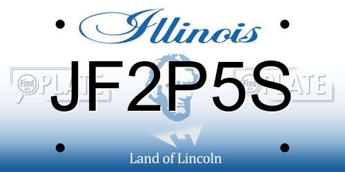 JF2P5S Illinois License Plate
