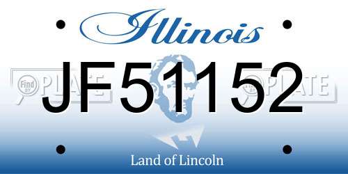 JF51152 Illinois License Plate