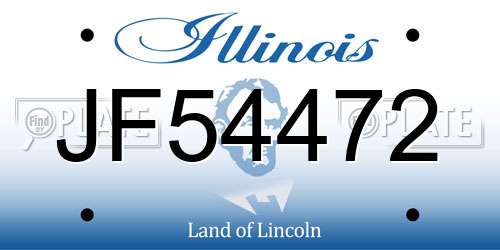 JF54472 Illinois License Plate