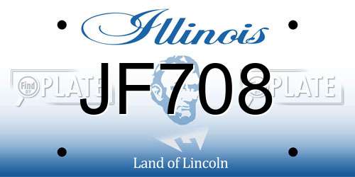 JF708 Illinois License Plate