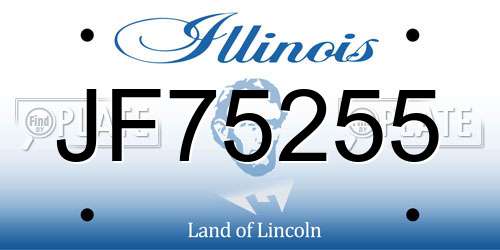 JF75255 Illinois License Plate