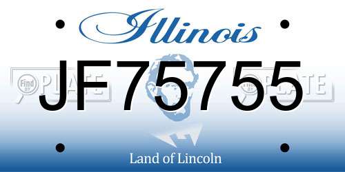 JF75755 Illinois License Plate