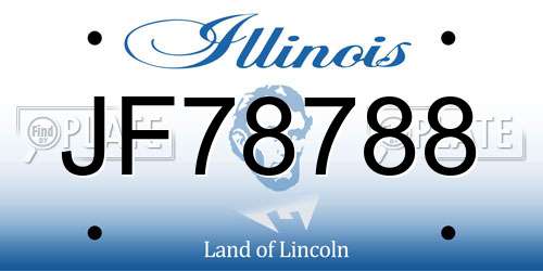 JF78788 Illinois License Plate