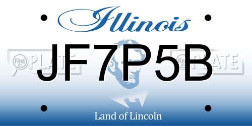 JF7P5B Illinois License Plate