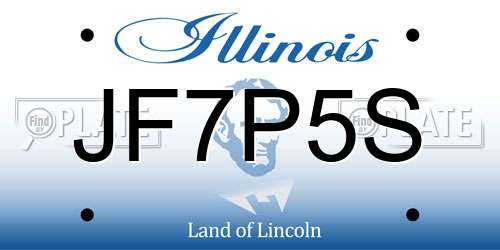 JF7P5S Illinois License Plate