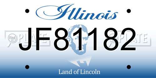 JF81182 Illinois License Plate