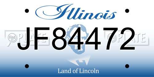 JF84472 Illinois License Plate