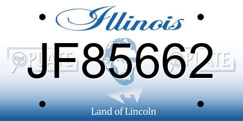 JF85662 Illinois License Plate