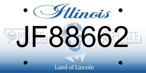 JF88662 Illinois License Plate