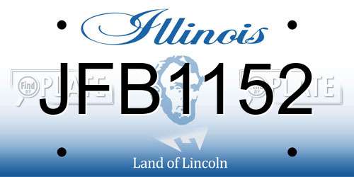 JFB1152 Illinois License Plate